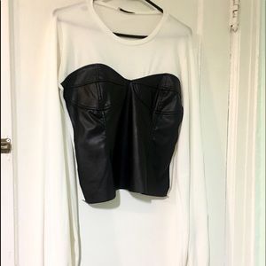 Leather-Like Blouse